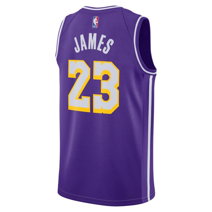 Nike Canotta Basket Gara Nba Lakers Lebron Purple James Lebron 23 Uomo