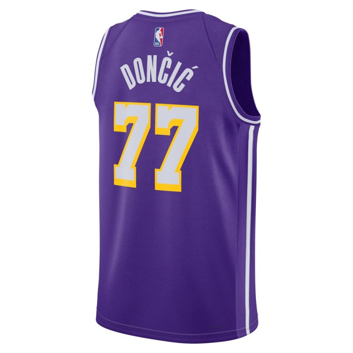 Nike Canotta Basket Gara Nba Lakers Luka Purple Doncic Luka Uomo