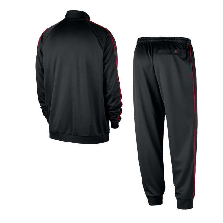 Nike Tuta Nba Chicago Club Cts Nero Red Uomo