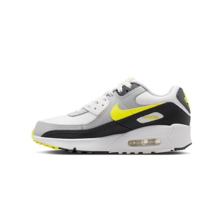 Nike Air Max 90 Gs Bianco Giallo Grigio - Sneakers Bambino