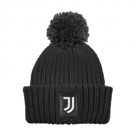 Juve Ponpon Patch Pelle nero bianco