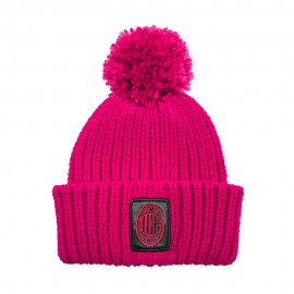 Milan Ponpon Patch Pelle fuxia nero