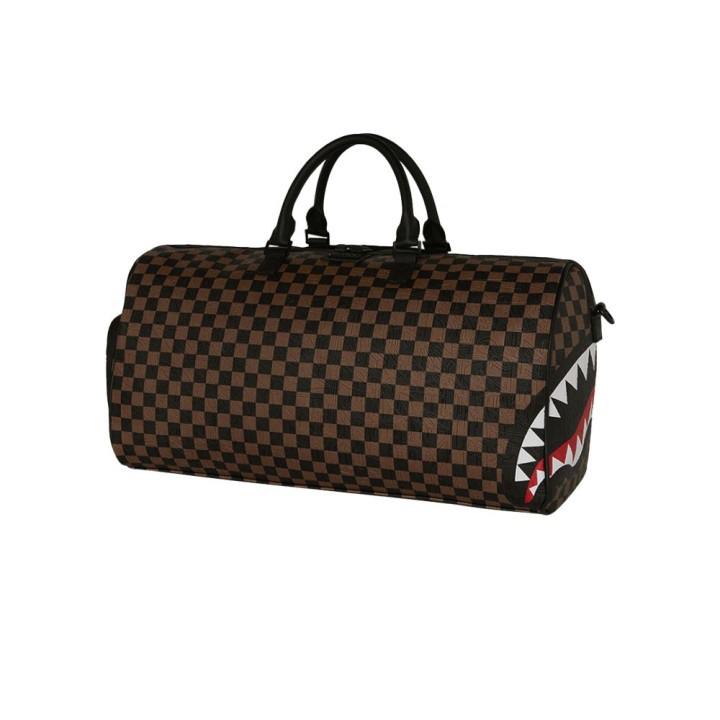 Sprayground Zaino Check 2 Emboss Shark Moro