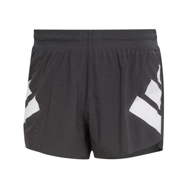 ADIDAS Pantaloncini Running Split Road To Records Nero Bianco Uomo
