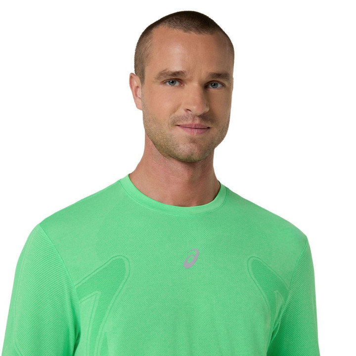 Asics Crop Top Running Road Seamless Ls  Vital Verde Illuminate Verde Uomo