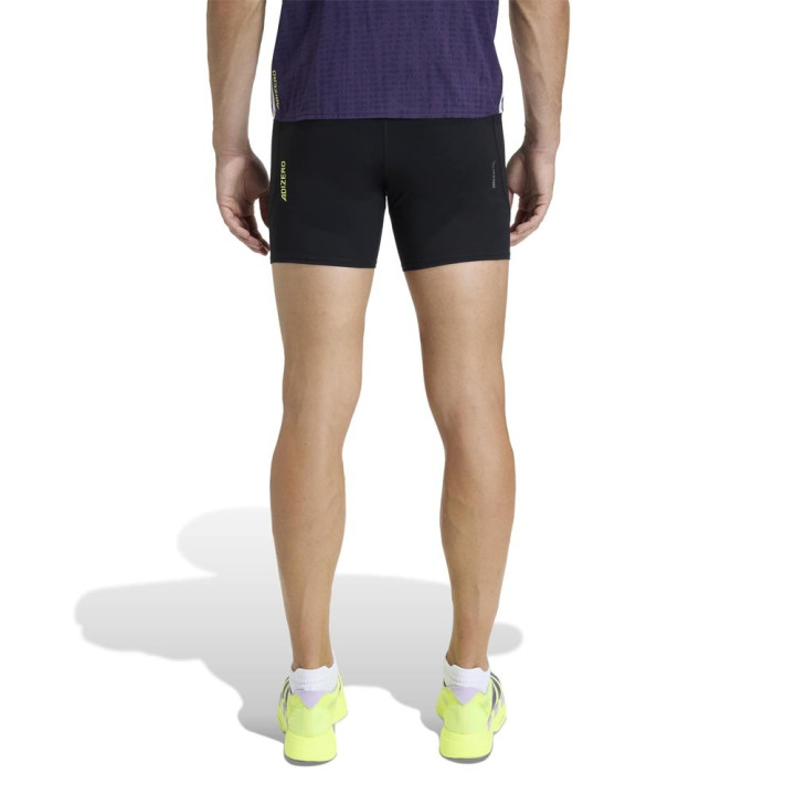 ADIDAS Pantaloncini Running Tight Adizero Nero Bianco Uomo