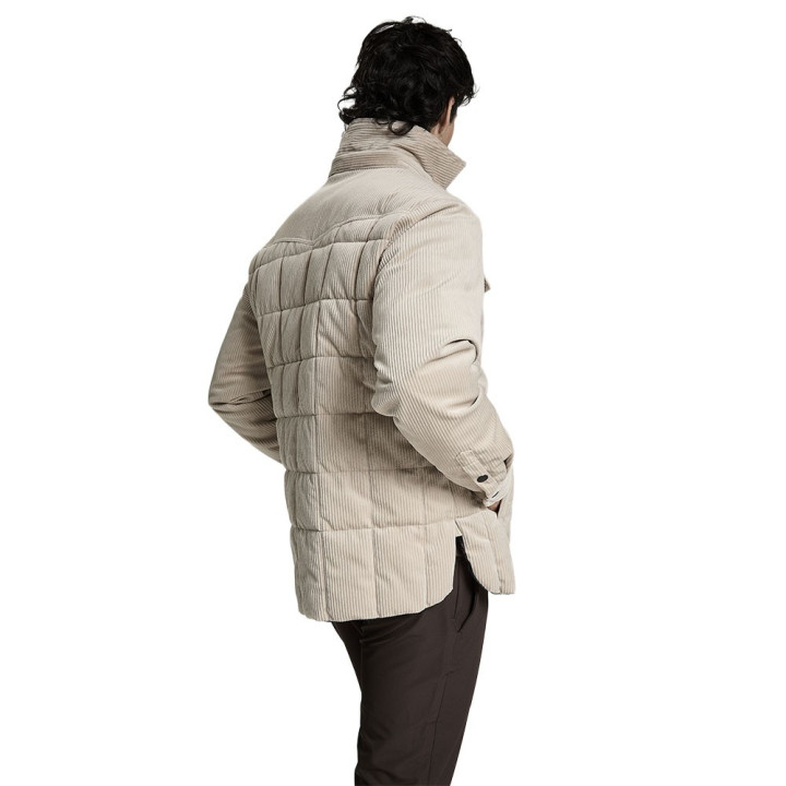 Iceport Giacca Camicia Courma Velluto Beige Uomo