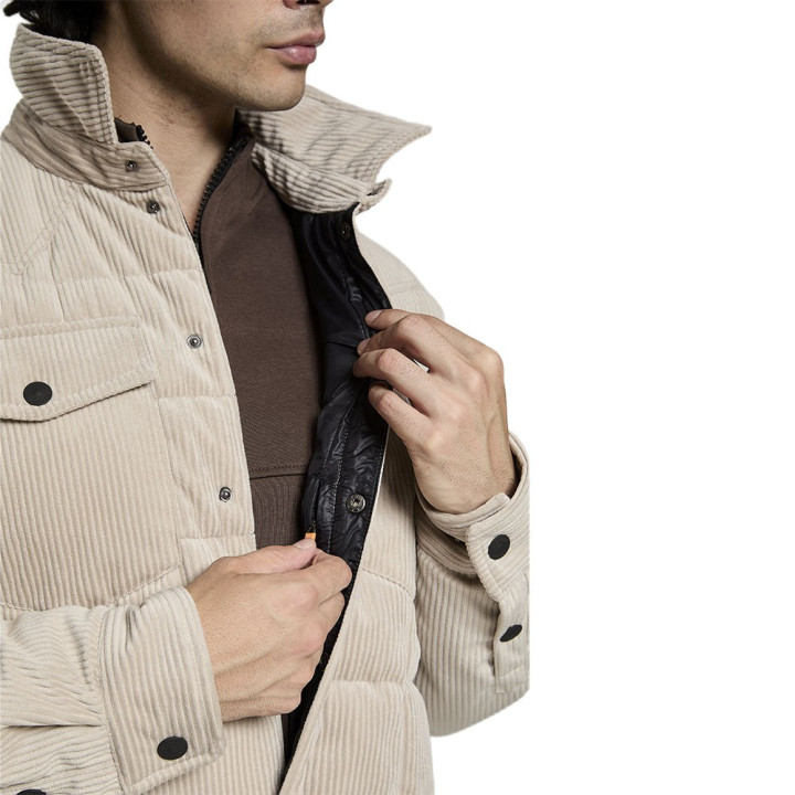 Iceport Giacca Camicia Courma Velluto Beige Uomo