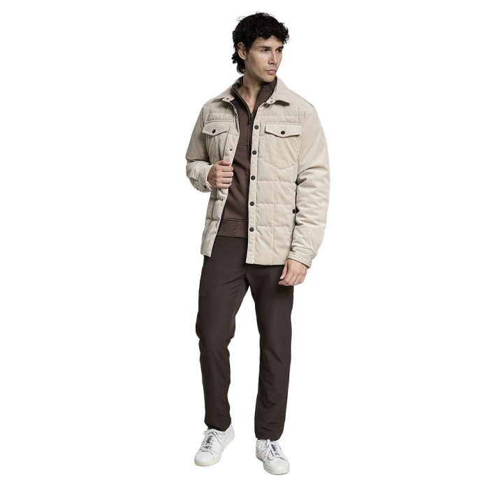 Iceport Giacca Camicia Courma Velluto Beige Uomo