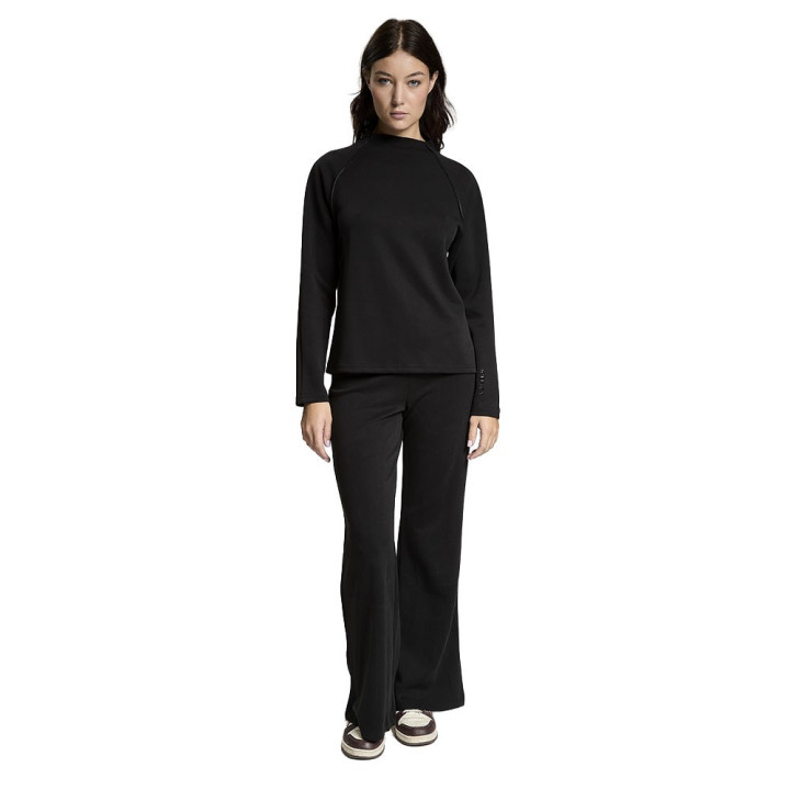 Iceport Maglia Maniche Lunghe Collo Vulcano Nero Donna
