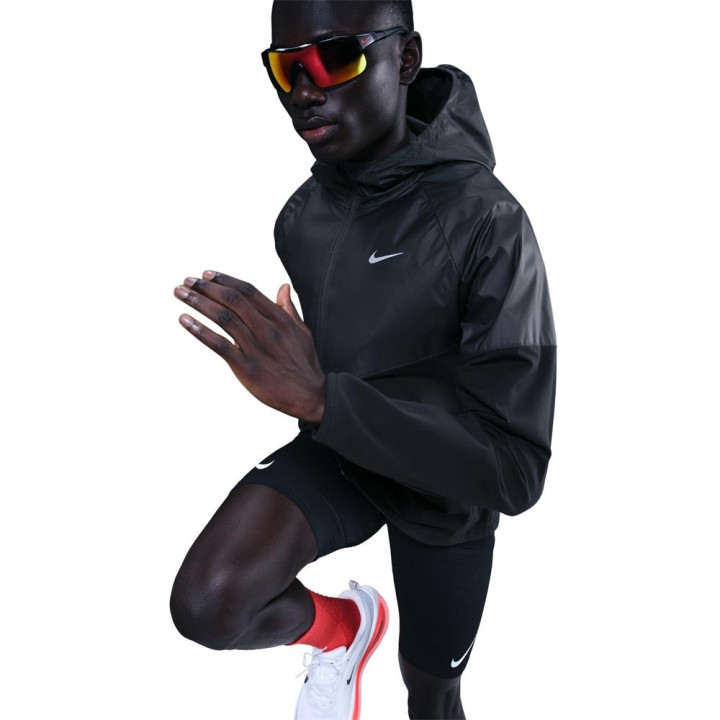 Nike Giacca Running Miler Rpl Winterized Nero Argento Uomo