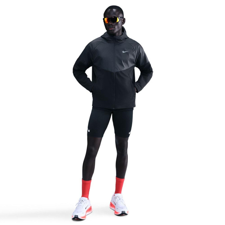 Nike Giacca Running Miler Rpl Winterized Nero Argento Uomo