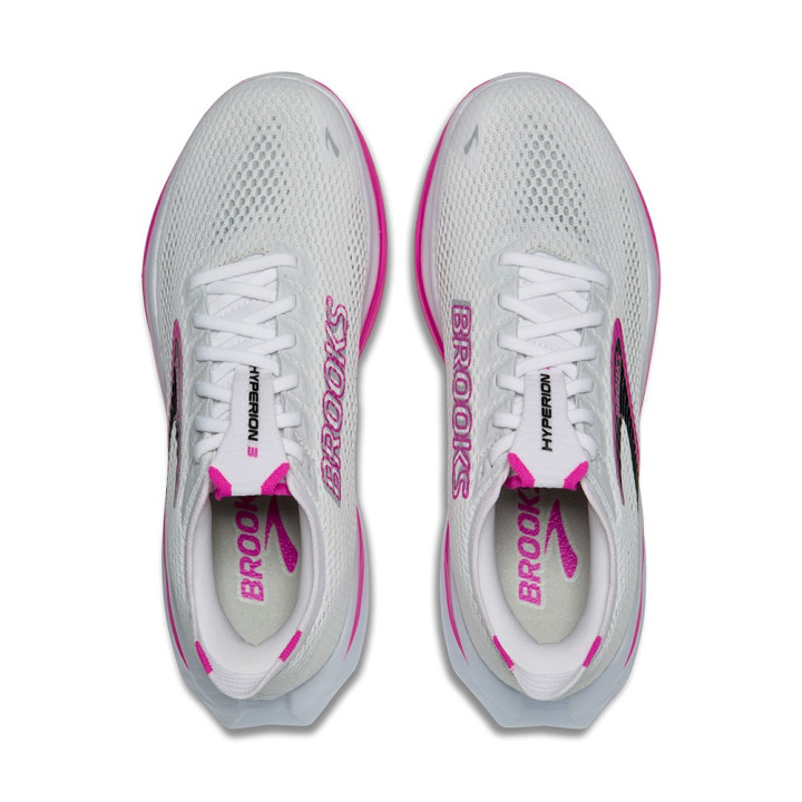 Brooks Hyperion 3 Bianco Luminar Cyber Rosa - Scarpe Running Donna