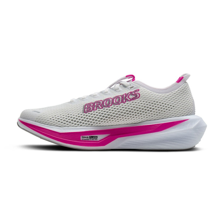 Brooks Hyperion 3 Bianco Luminar Cyber Rosa - Scarpe Running Donna