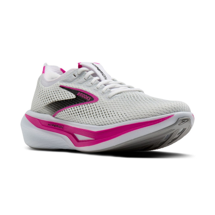Brooks Hyperion 3 Bianco Luminar Cyber Rosa - Scarpe Running Donna