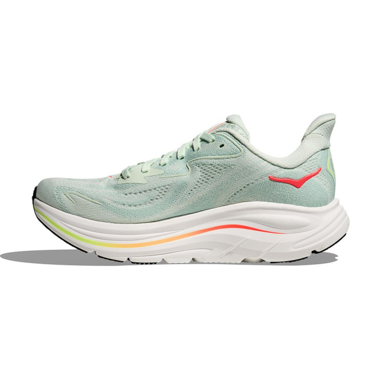Hoka Clifton 10 Sea Glass Neon Flame - Scarpe Running Donna