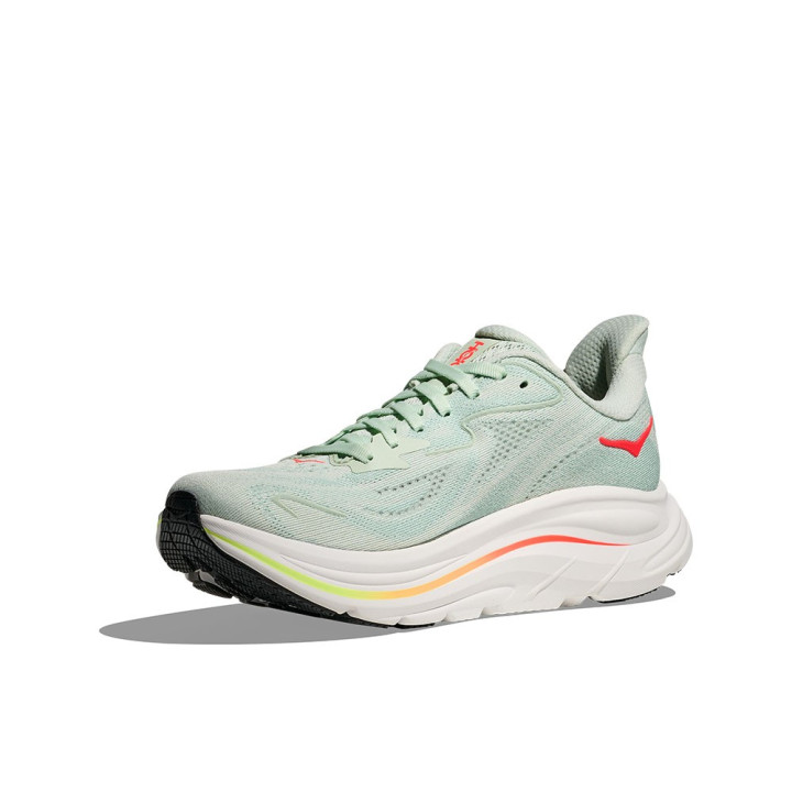 Hoka Clifton 10 Sea Glass Neon Flame - Scarpe Running Donna