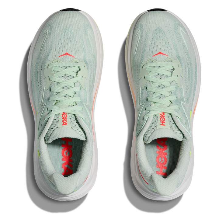 Hoka Clifton 10 Sea Glass Neon Flame - Scarpe Running Donna