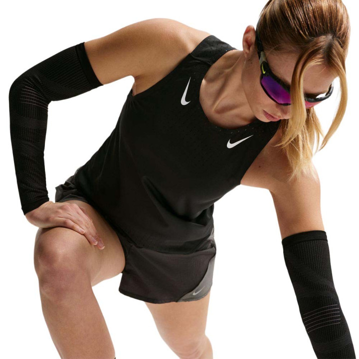 Nike Canotta Running Areoswift Nero Summit Bianco Donna