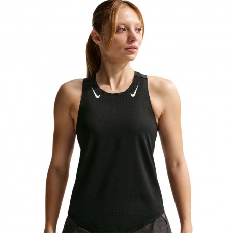 Nike Canotta Running Areoswift Nero Summit Bianco Donna