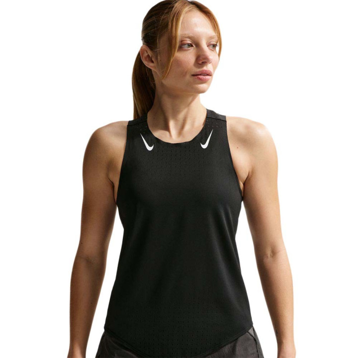 Nike Canotta Running Areoswift Nero Summit Bianco Donna