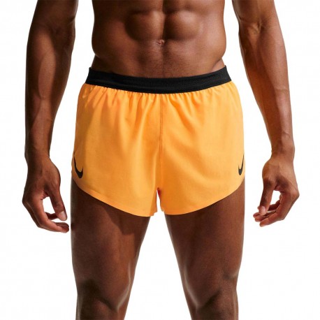 Nike Pantaloncini Running Aeroswift 2" Laser Arancio Nero Uomo
