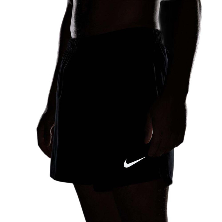 Nike Pantaloncini Running Df Challenger 5" 2In1 Nero Argento Uomo