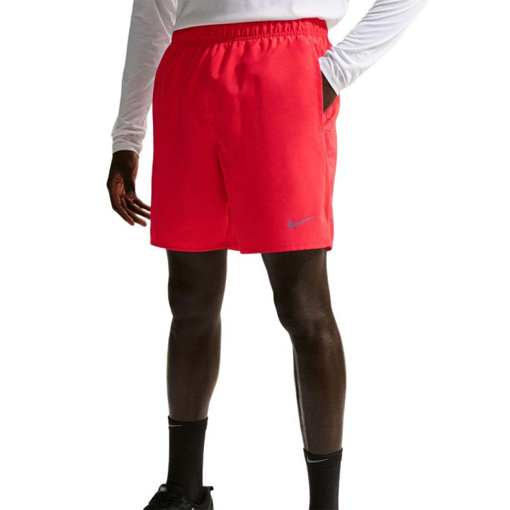 Nike Pantaloncini Running Df Challenger 7" Lt Crimson Argento Uomo