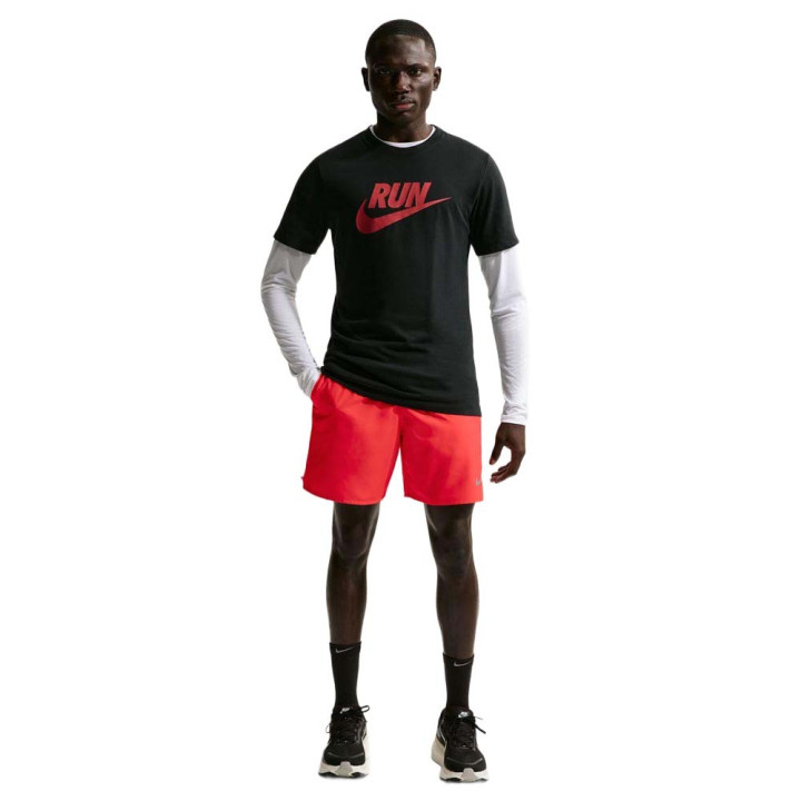 Nike Pantaloncini Running Df Challenger 7" Lt Crimson Argento Uomo