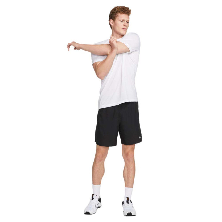 Nike Pantaloncini Running Df Challenger 7" Nero Argento Uomo