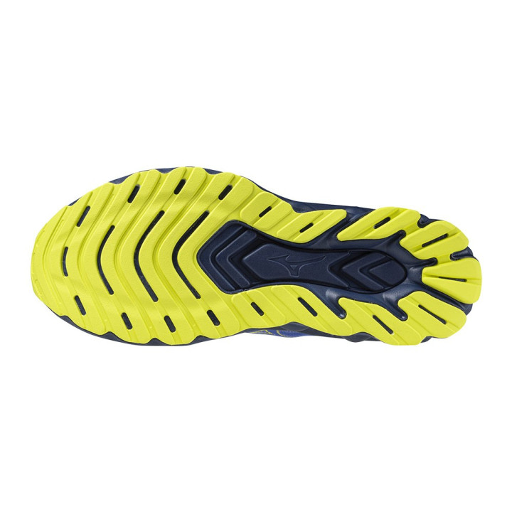 Mizuno Wave Skyrise 7 Dazzling Blu Giallo - Scarpe Running Uomo