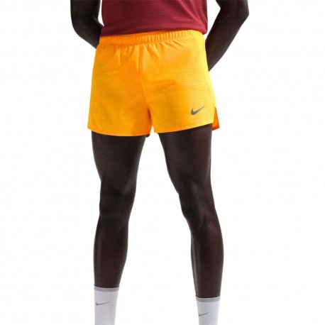 Nike Pantaloncini Running Df Fast 3" Laser Arancio Nero Uomo