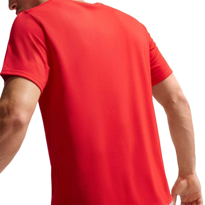 Nike T-Shirt Running Df Miler Lt Crimson Argento Uomo