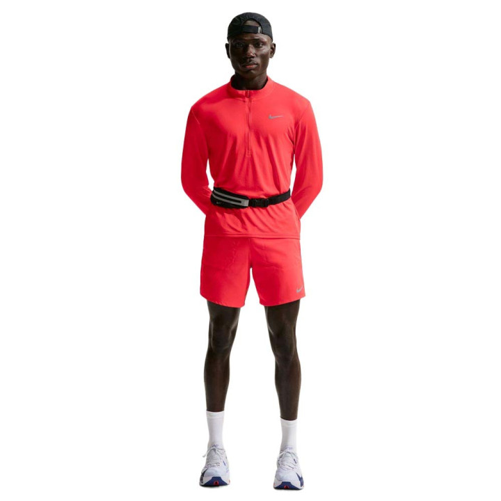 Nike Maglia Running Pacer Lt Crimson Argento Uomo