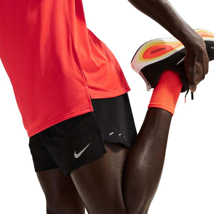 Nike Pantaloncini Running Stride 5" Nero Silv Uomo