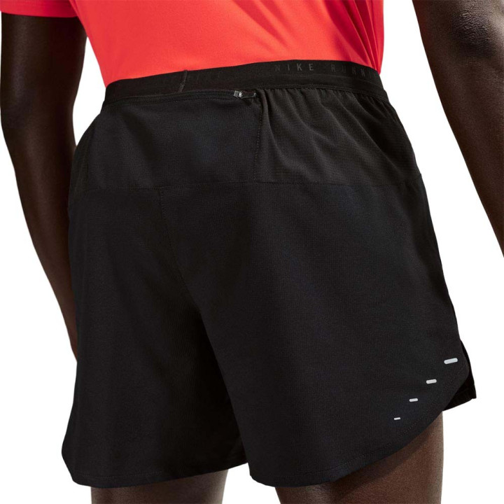 Nike Pantaloncini Running Stride 5" Nero Silv Uomo