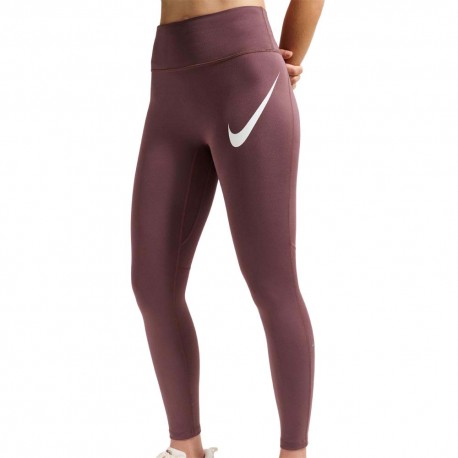 Nike Tight Tempo Swoosh Run 7 8 Tattoo Argento Donna