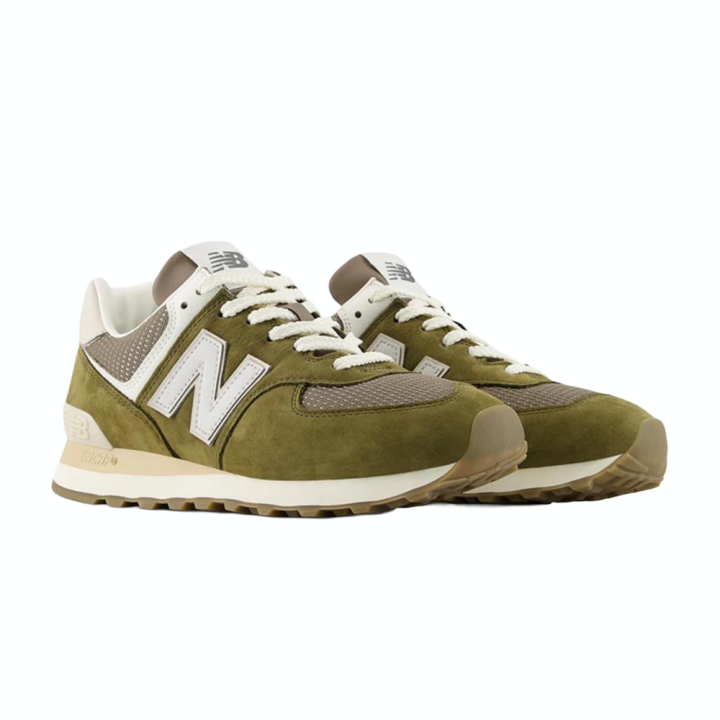 New Balance 574 Mesh Verde Bianco - Sneakers Uomo