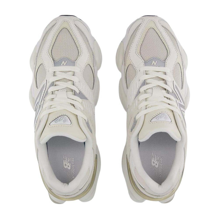 New Balance 9060 Mesh Lea Sabbia Argento - Sneakers Donna