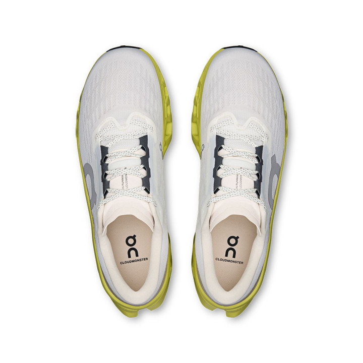 On Cloudmonster 3 Ivory Limelight - Scarpe Running Uomo