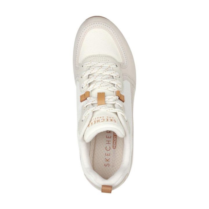 Skechers Uno Mesh Bianco Oro - Sneakers Donna