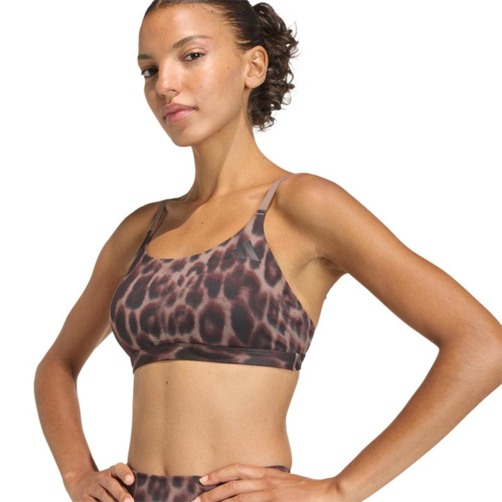 ADIDAS Reggiseno Sportivo Halo Leopard Moro Donna