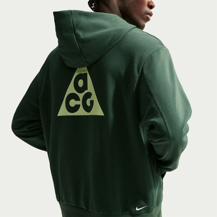 Nike Acg "Magic Hour" Felpa Con Cappuccio Verde Uomo