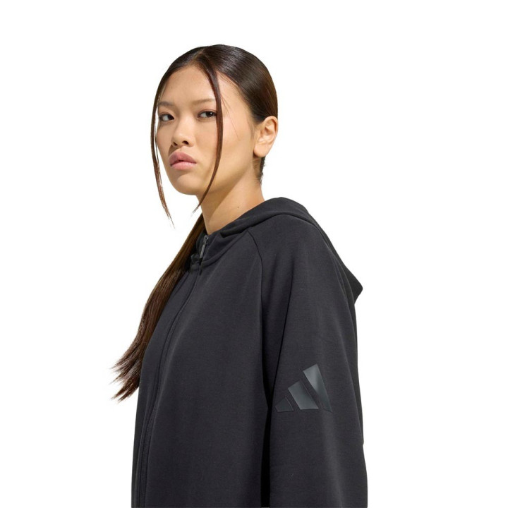 ADIDAS Felpa Palestra Con Cappuccio Soft Lux Nero Donna