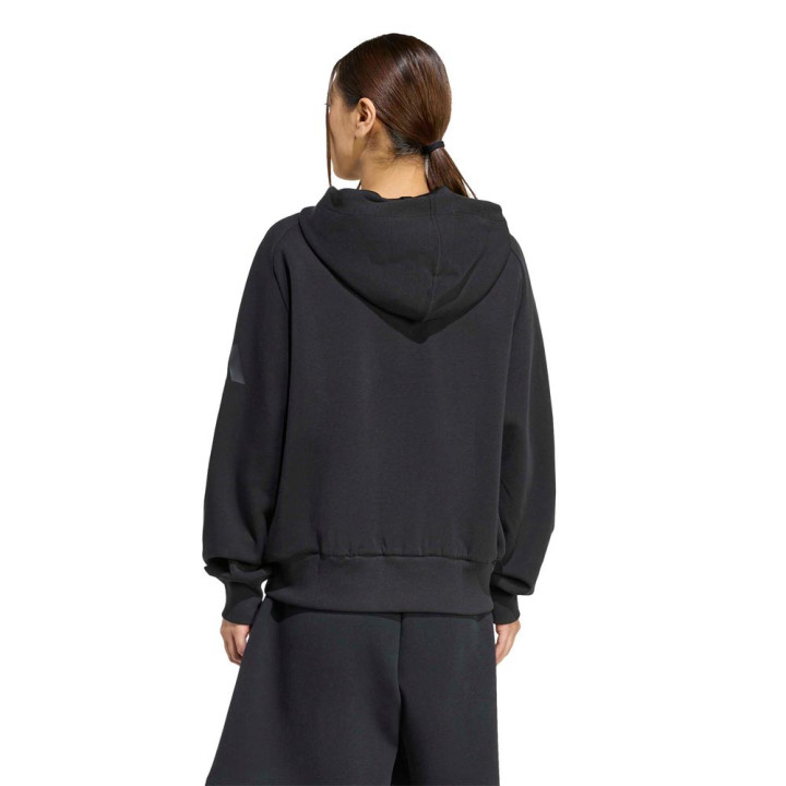 ADIDAS Felpa Palestra Con Cappuccio Soft Lux Nero Donna