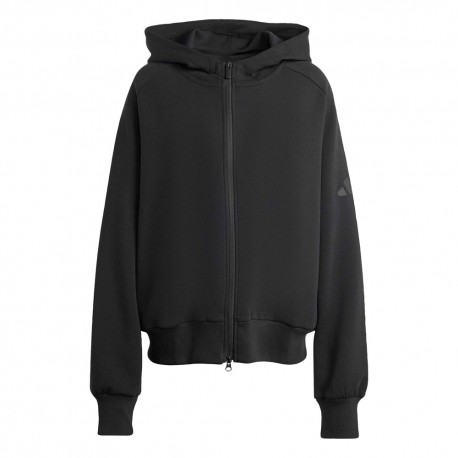ADIDAS Felpa Palestra Con Cappuccio Soft Lux Nero Donna