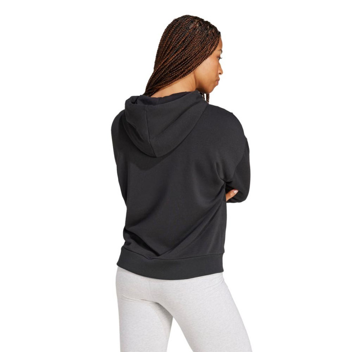 ADIDAS Felpa Palestra Con Cappuccio Logo Nero Donna