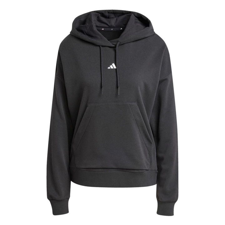 ADIDAS Felpa Palestra Con Cappuccio Logo Nero Donna