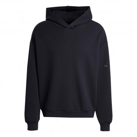 ADIDAS Felpa Palestra Con Cappuccio Soft Lux Nero Uomo