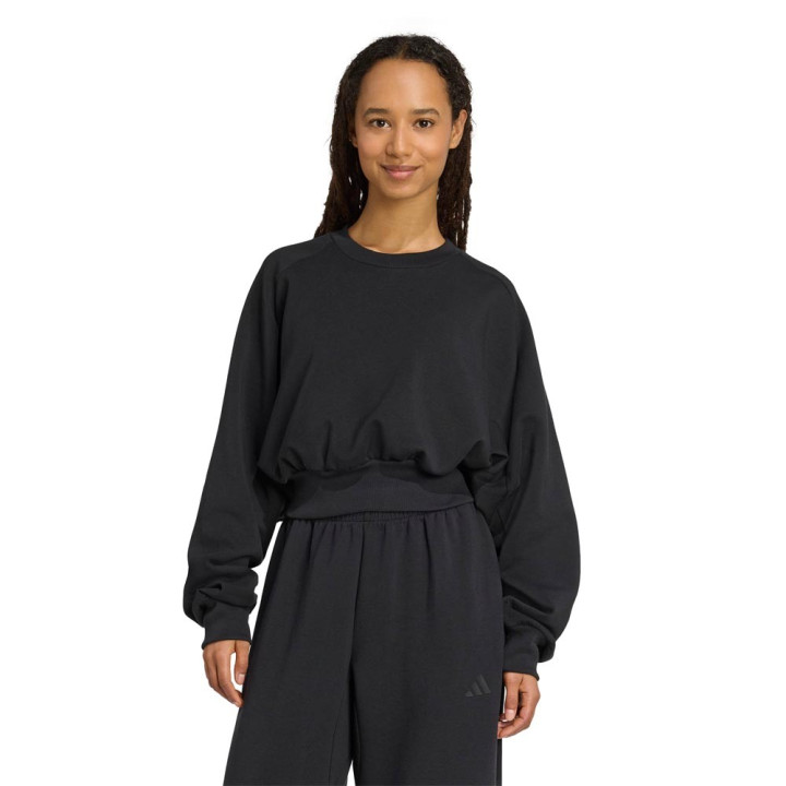 ADIDAS Felpa Palestra Girocollo Soft Lux Nero Donna